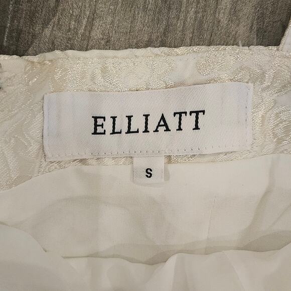 Elliatt Galadriel Jacquard Mini Dress Women’s S White Bridal Shower Engagement - Picture 14 of 16